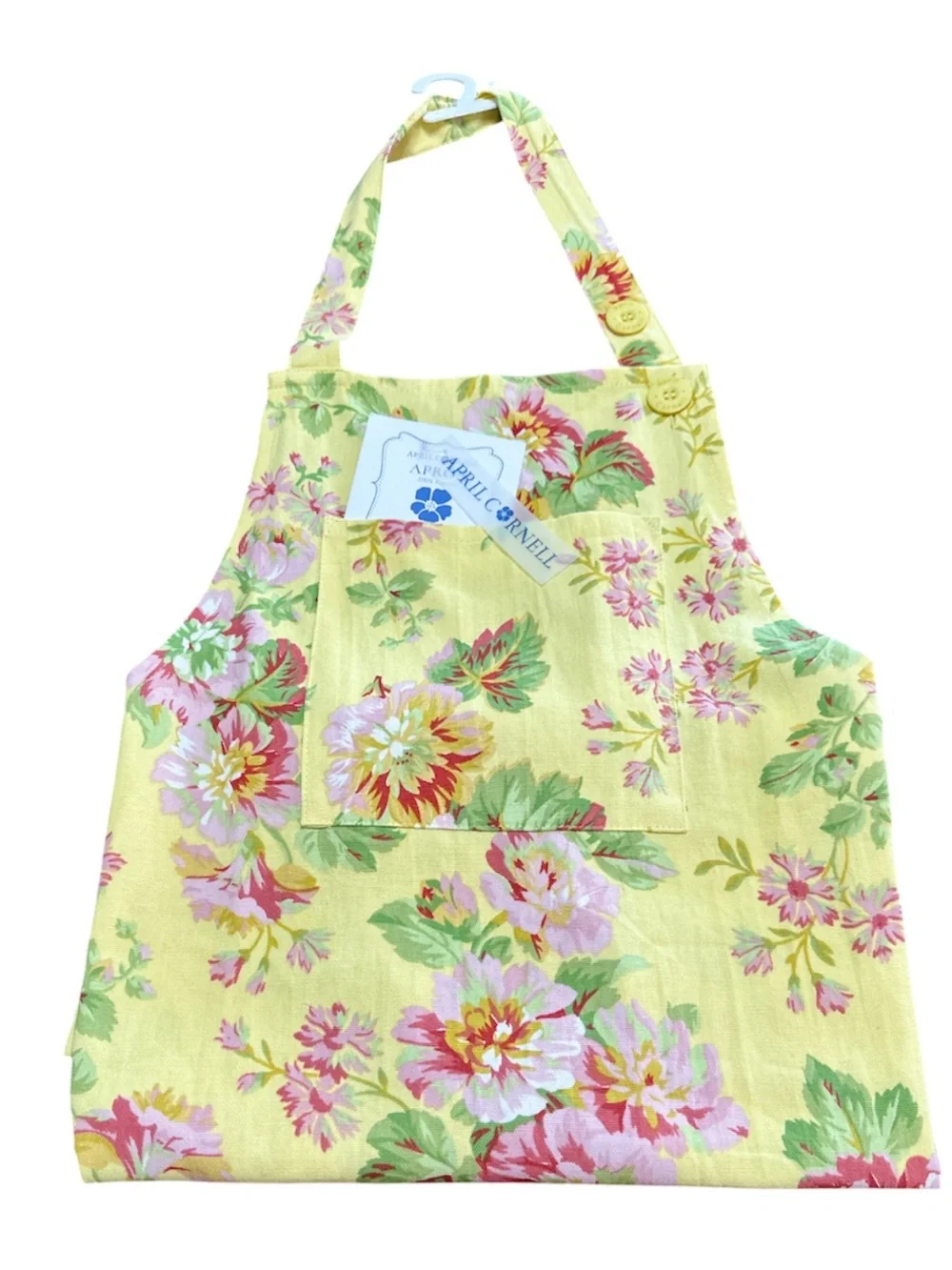 NEW ApriL Cornell EMMALINE FLORAL YELLOW, PINK & GREEN Chef’s Apron